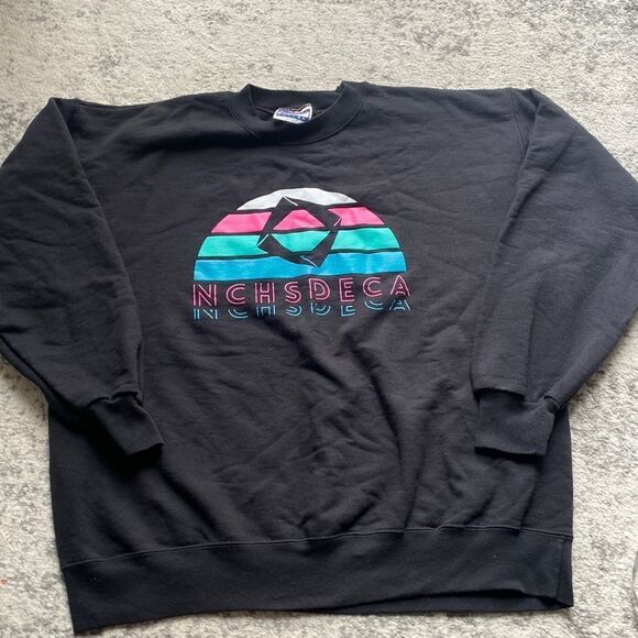 Vintage 90's Hanes Pullover sweatshirt 
New Hampshire SPCA size L black EUC - Picture 1 of 9